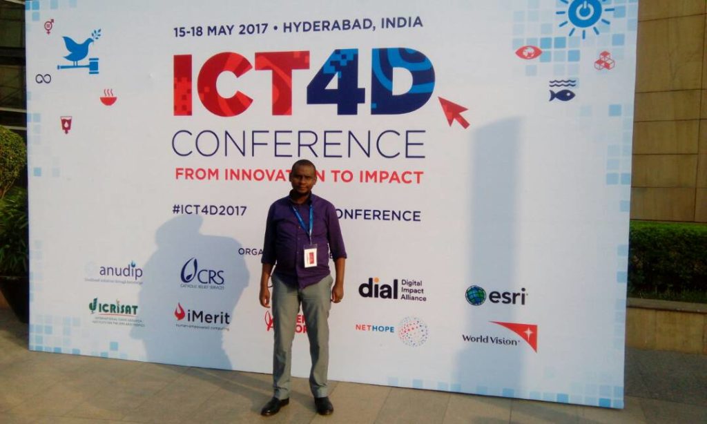 Zack Wambua at the ICT4D conference.