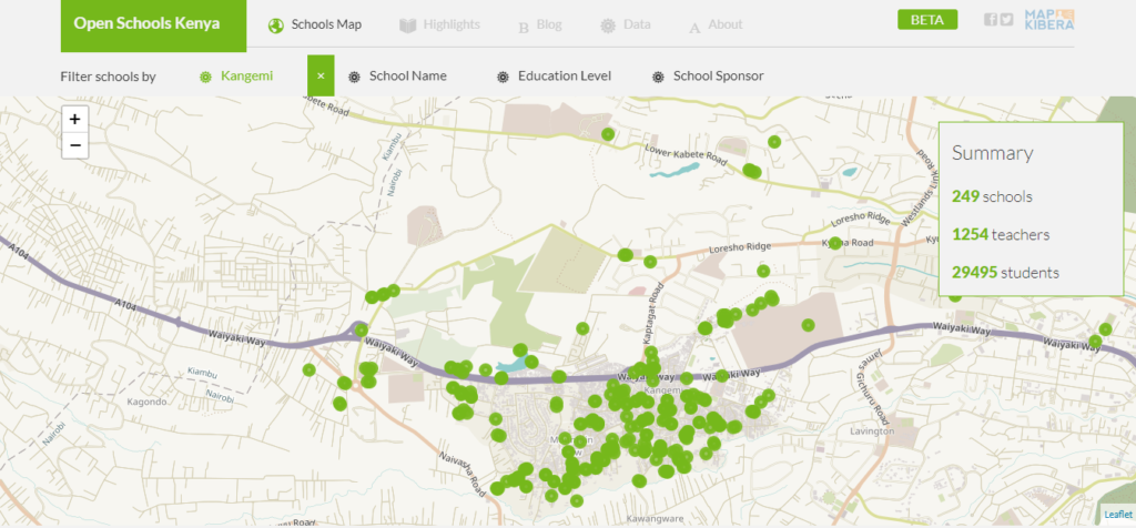Kangemi Schools Mapping