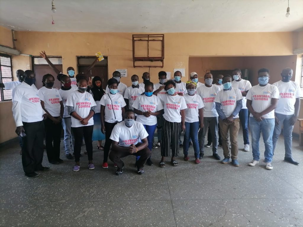 A group photo with representatives of different organizations in Mathare.