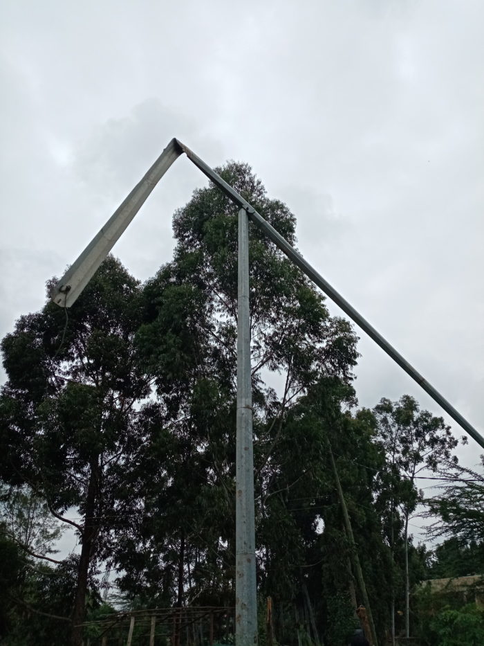 The light has been neglected for months now, after it crumbled in the process of installation. According to the local this was a result of use of substandard material for the light. 